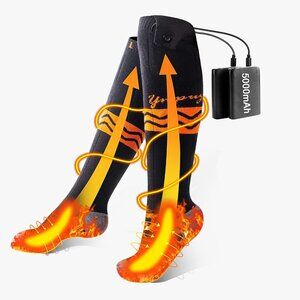 NEW -Heated Socks. US Size: Women 9-13, Men 8-12 5000mAh Rechargeable Great gift